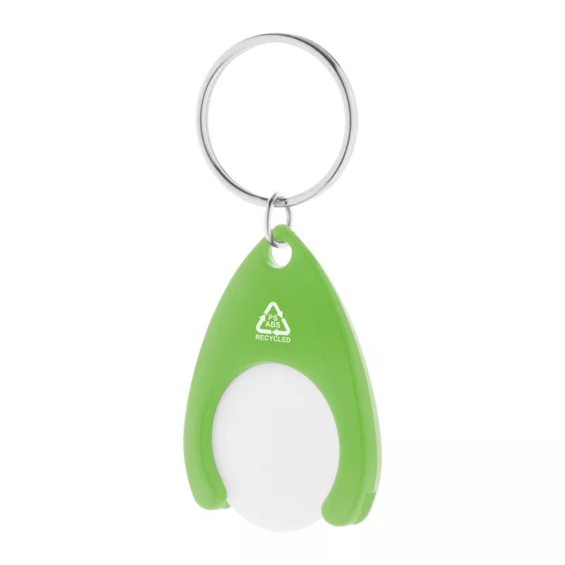 Brelok z żetonem do wózka RPET Neppy - zielony (AP874021-07)