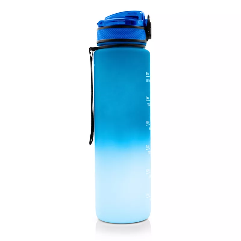 Butelka sportowa 1000 ml Air Gifts z miarką motywacyjną | Kayleigh - granatowy (V2144-04)