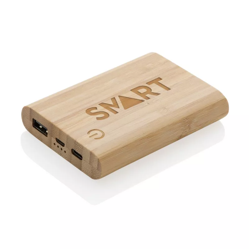 Bambusowy power bank 5000 mAh - brązowy (P322.259)