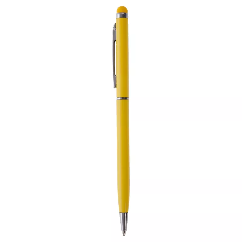 Długopis metalowy matowy z touch pen-em | Dennis - żółty (V1637-08)