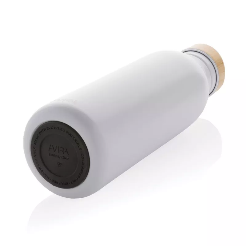 Butelka sportowa 600 ml Avira Alcor, stal nierdzewna z recyklingu - biały (P438.063)