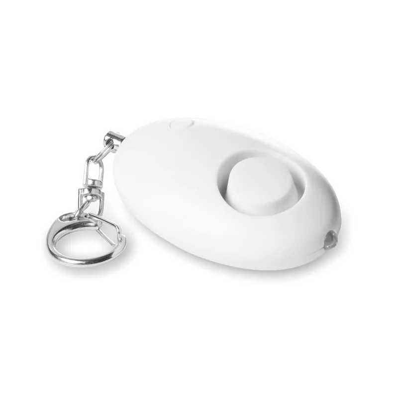 Alarm osobisty mini z diodą LED ALARMY - Bialy (MO8742-06)