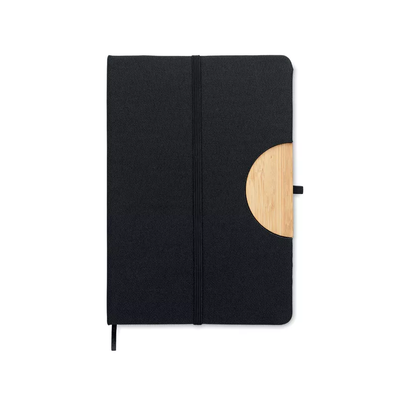 Notes A5 w okładce RPET 80 kartek w linię BLAMA - Czarny (MO6576-03)