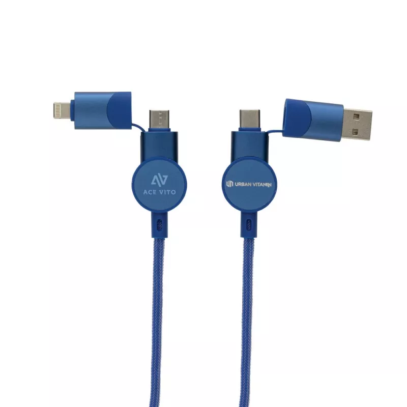 Kabel do ładowania 6 w 1 45W Urban Vitamin Oakland - niebieski (P302.705)