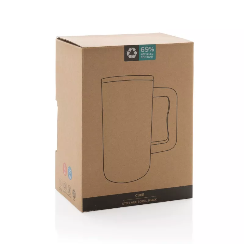 Kubek termiczny 800 ml Cube - czarny (P437.3101)