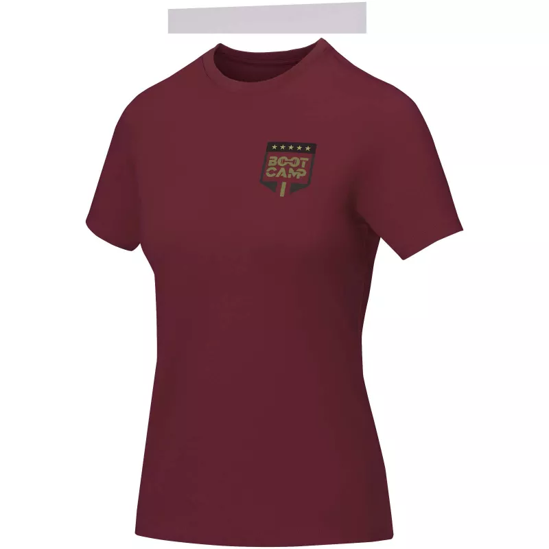 Damski t-shirt Nanaimo z krótkim rękawem - Głęboki bordowy (38012-DPBURGUN)