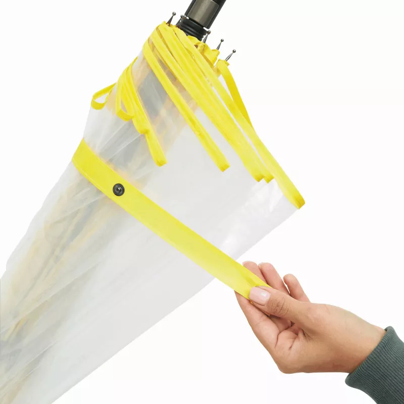 Automatyczny parasol - transparentny, żółty (56-0103404)
