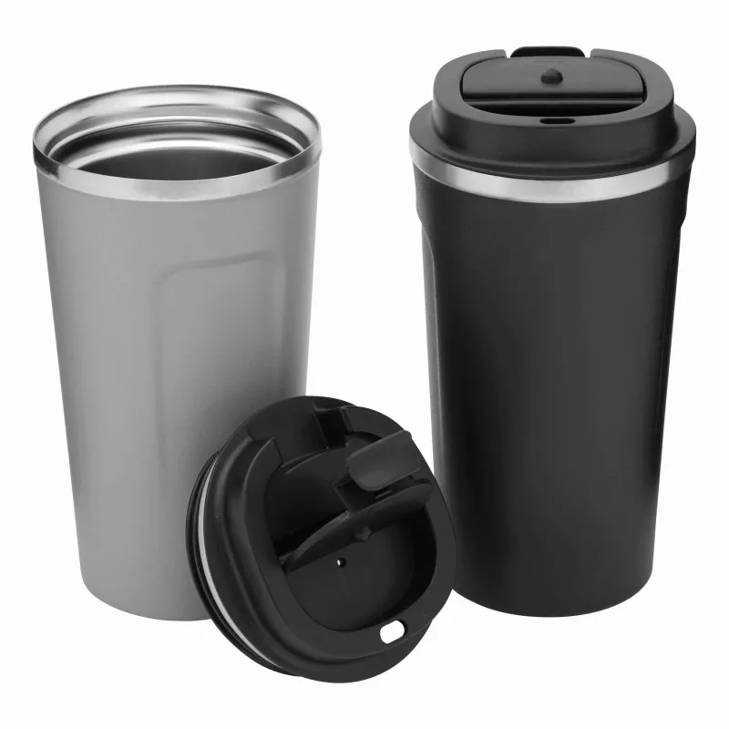 Podróżny kubek termiczny COFFEE TIME - czarny (56-0304536)