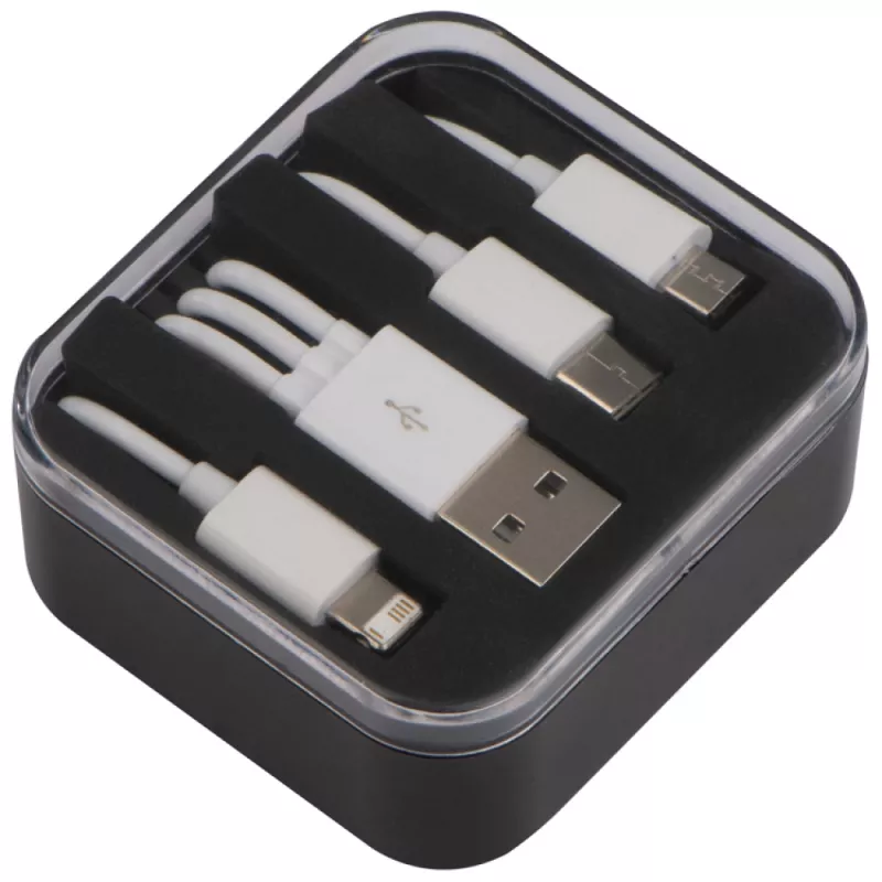 Zestaw przejściówek USB - C, MICRO, IPHONE - czarny (2078403)