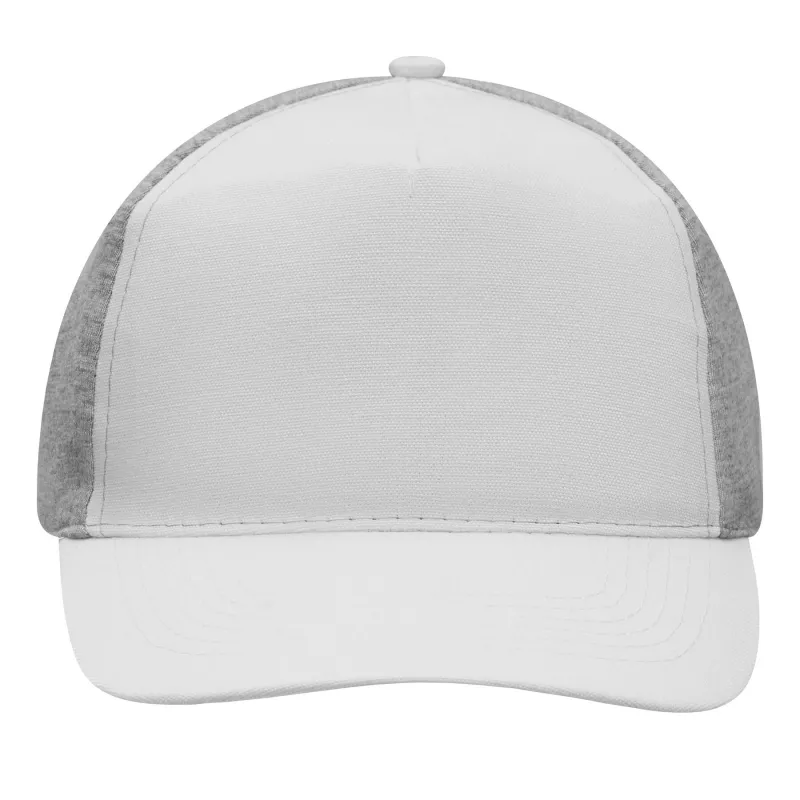 5 segmentowa czapka baseballowa - biały, szary (56-0701600)