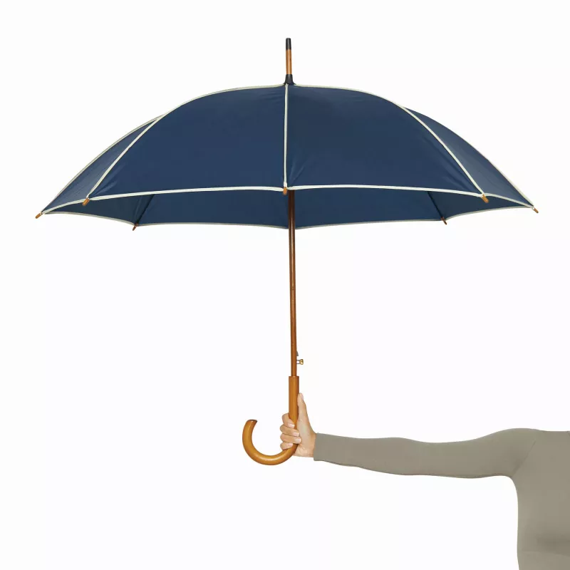 Automatyczny parasol - beżowy, granatowy (56-0103090)
