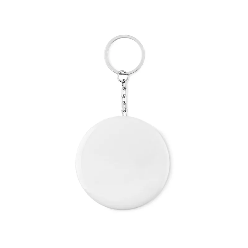 Brelok z otwieraczem okrągły 6 cm PIN FLASK - Srebrny Mat (MO9334-16)