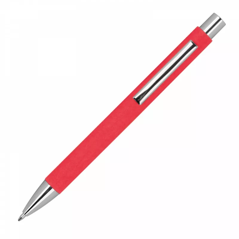 Długopis papierowy z metalowymi elementami - czerwony (1393505)