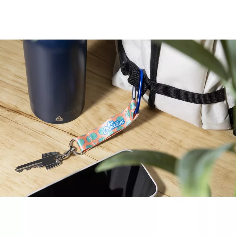 SuboRing Double personalizowany brelok RPET - niebieski (AP716993-06)