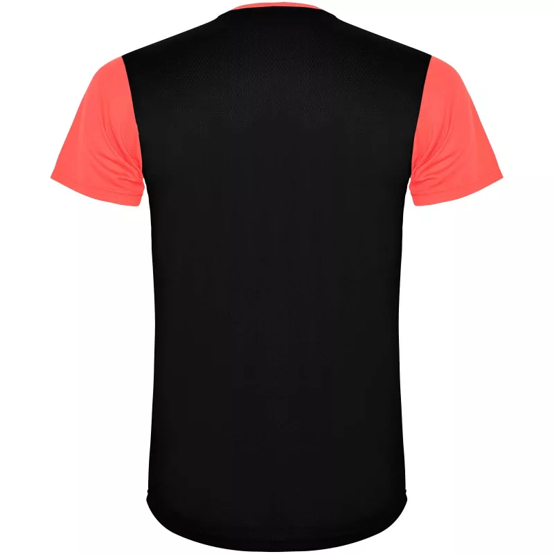 Detroit sportowa koszulka unisex z krótkim rękawem - Czarny-Fluor Coral (R6652-BLACK-FLUCORAL)
