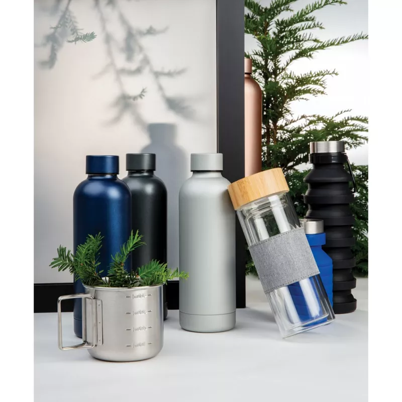 Butelka termiczna 500 ml, stal nierdzewna z recyklingu - brązowy (P435.709)