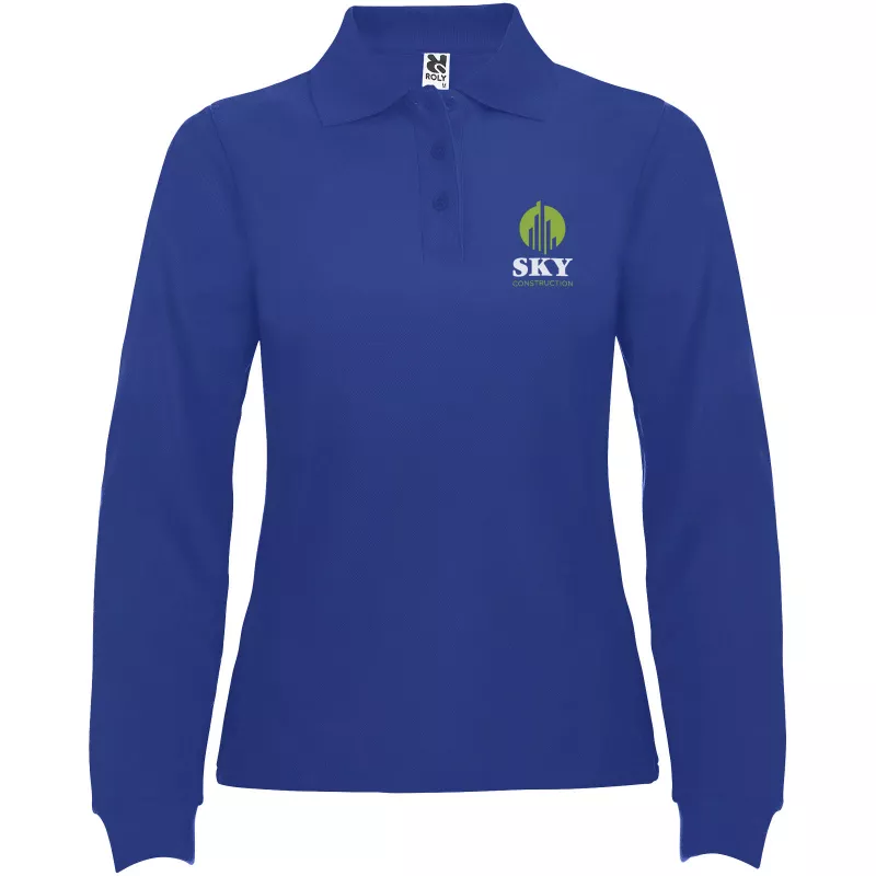 Estrella koszulka damska polo z długim rękawem - Błękit królewski (R6636-ROYAL)