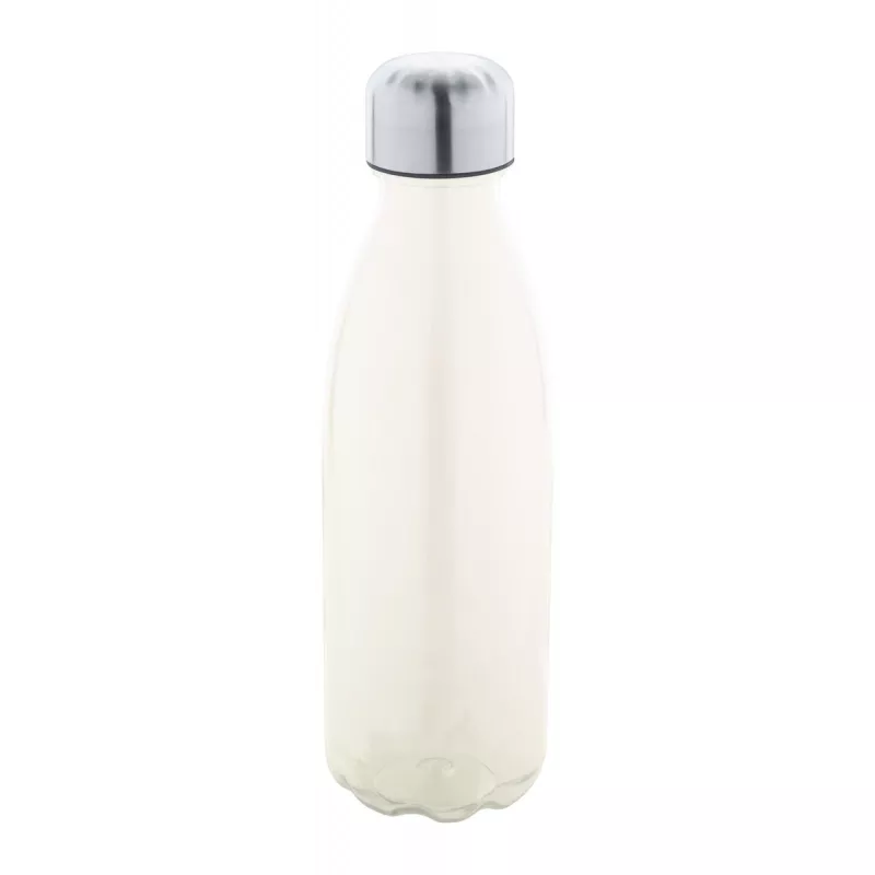 Butelka RPET z zakrętką ze stali nierdzewnej 600 ml Colba - biały (AP800551-01)