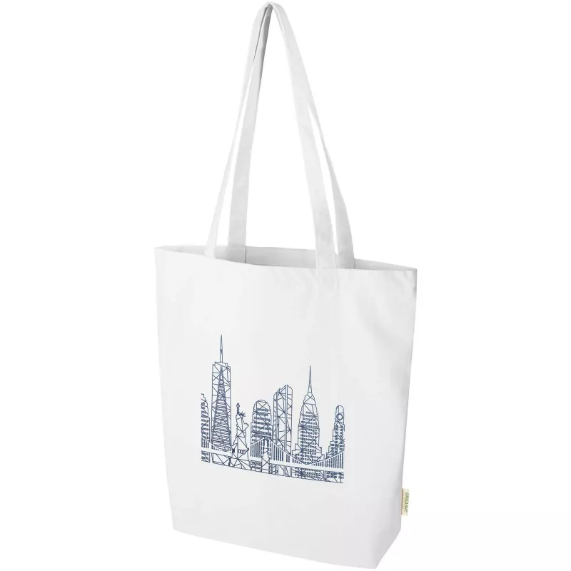 Odisha organiczna torba na zakupy z szerokim dnem z certyfikatem OCS o gramaturze 180 g/m², 11 l  - Biały (12078201)