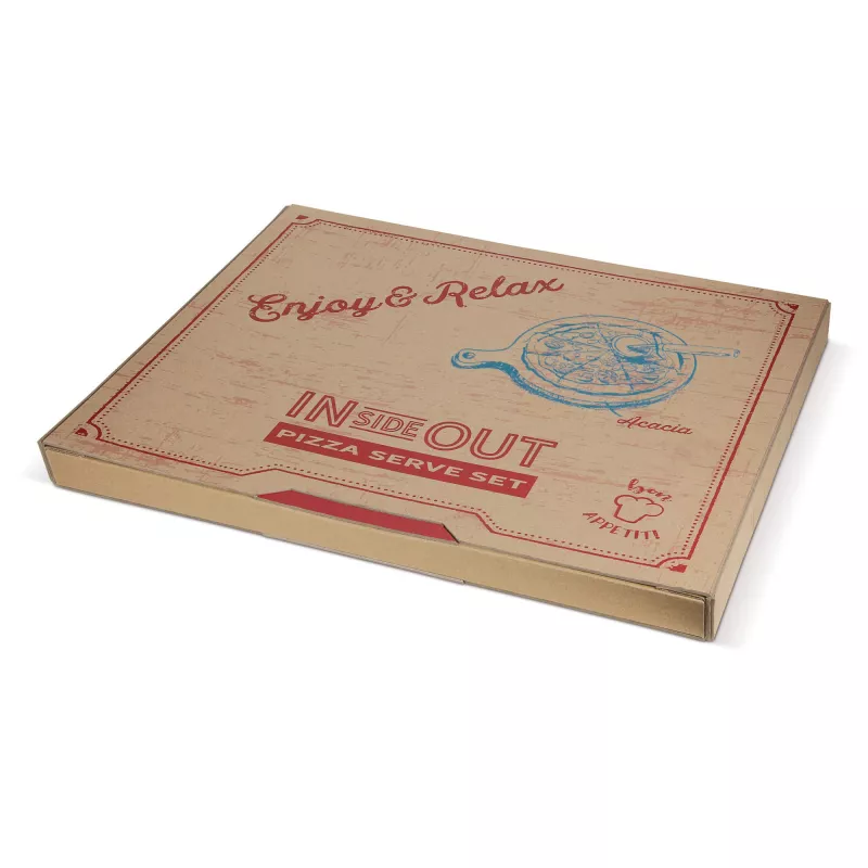 Deska do pizzy z nożem - drewniany (LT94504-N0093)