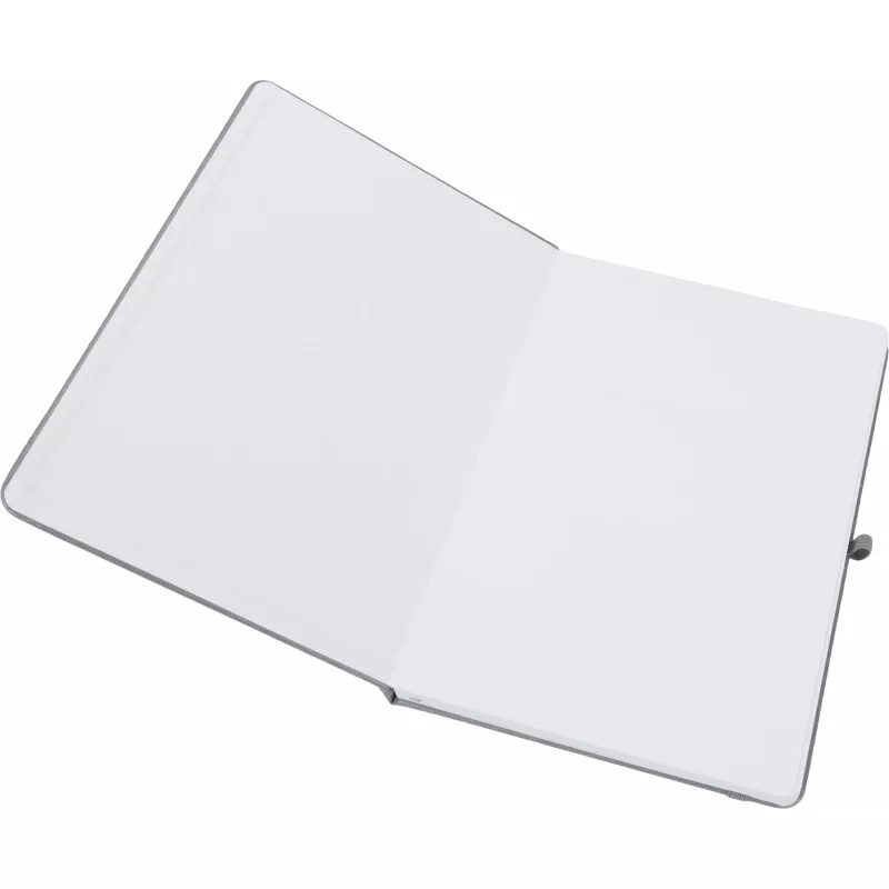 Notatnik A5 w linie z PU z recyklingu CLEO - szary (2374807)