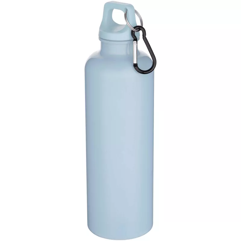 Oregon butelka na wodę o pojemności 750 ml z w jednolitym kolorze z karabińczykiem, wykonana z tworzyw sztucznych pochodzących z recyklingu z certyfikatem RCS   - Cloud Blue (10087852)