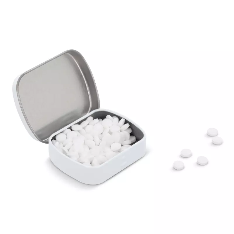 Mini blaszane pudełko miętowe - biały (LT91791-N0001)