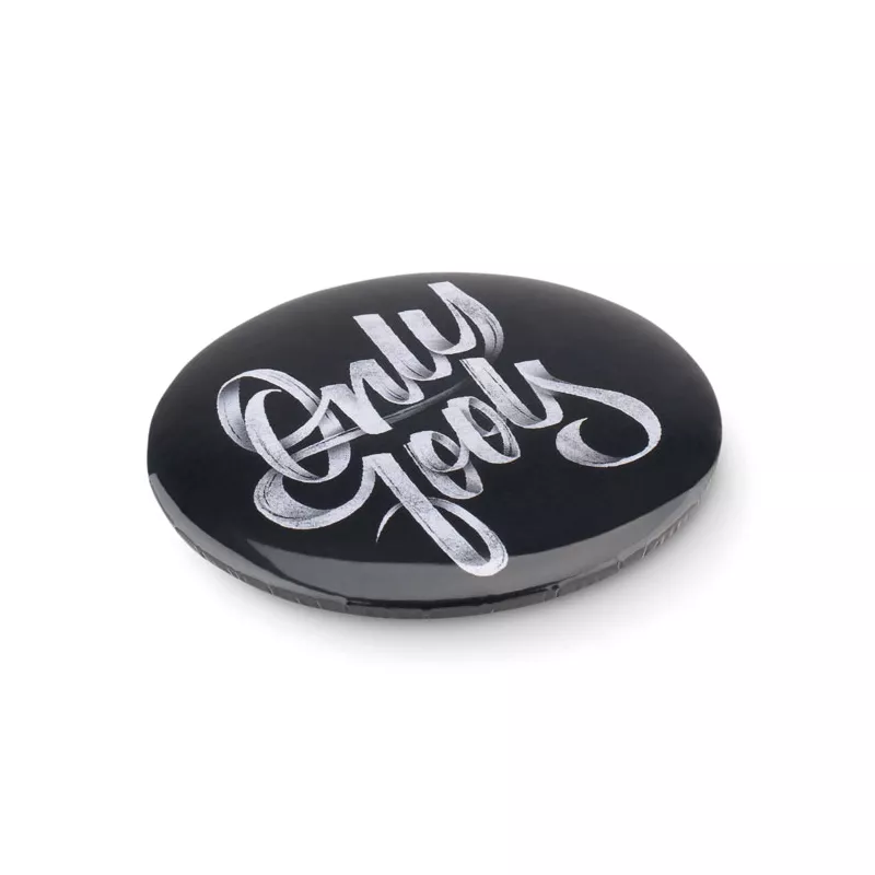 Lusterko button 6 cm MIRROR - Srebrny Mat (MO9335-16)