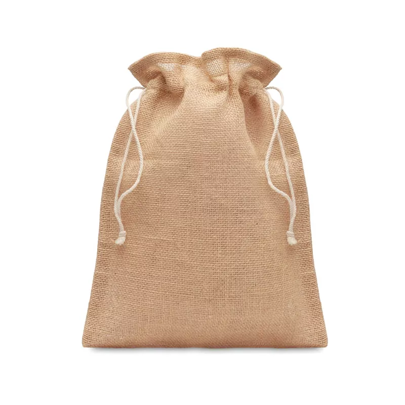Torebka prezentowa z juty 14x22 cm JUTE SMALL - Bezowy (MO9928-13)
