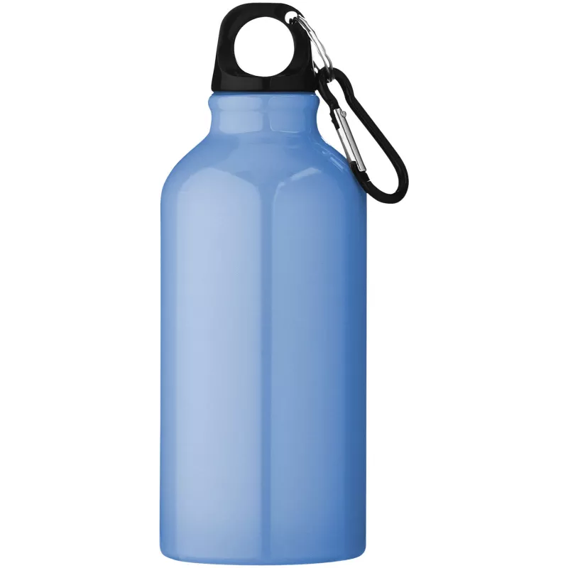 Butelka reklamowa 400 ml Oregon aluminiowa z karabińczykiem - Jasnoniebieski (10000209)