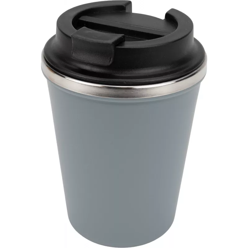 Kubek termiczny 350 ml z powłoką z recyklingu METODY - szary (8496207)
