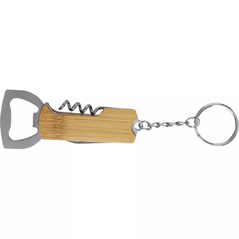 Bambusowy brelok do kluczy 3 w 1 - brązowy (VA418-16)