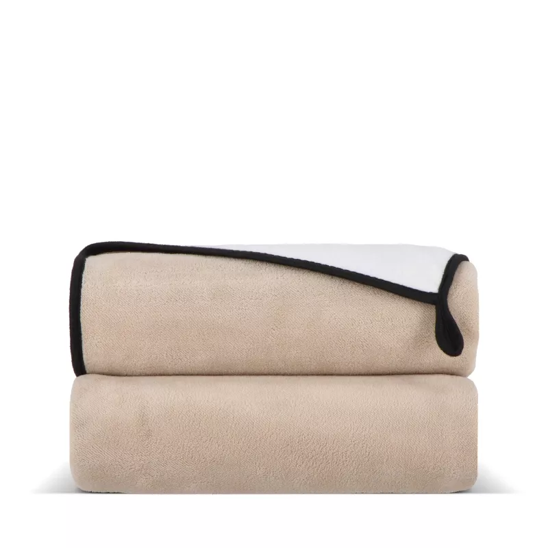 Dwuwarstwowy koc coral fleece 120 × 150 cm (500 g/m²) sublimacja - beżowy (LT97216-N0055)