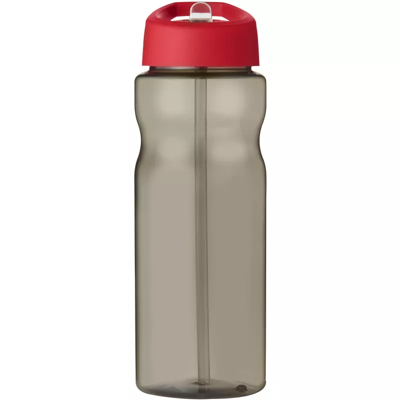 Bidon H2O Eco o pojemności 650 ml z wieczkiem z dzióbkiem - Ciemnografitowy-Czerwony (21009905)