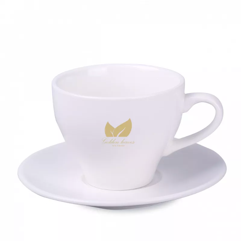 Filiżanka porcelanowa ze spodkiem Verona Bianco Set 220 ml - biały (C/252/220ml-BIAŁY)