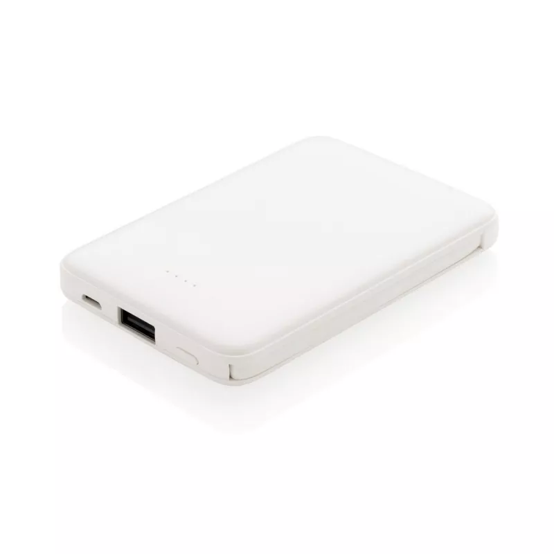 Power bank 5000 mAh, zintegrowany kabel 3 w 1 - biały (P322.083)