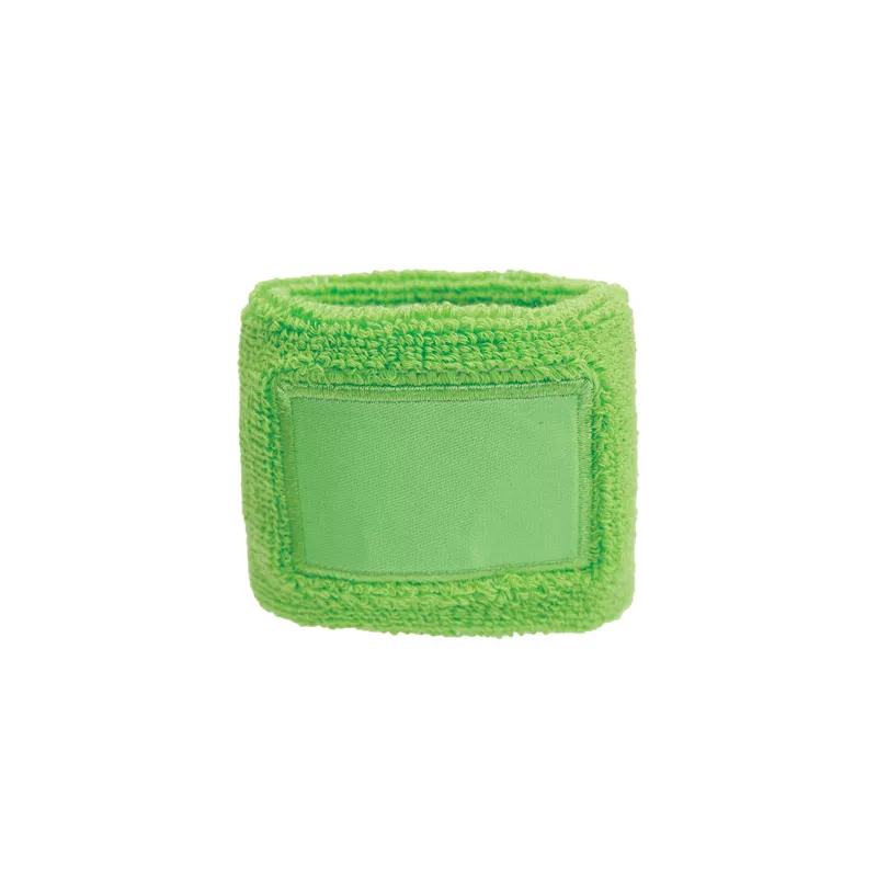 Frotka na nadgarstek z miejscem na Twoje logo - jasny zielony (C1520-Jasny zielony)