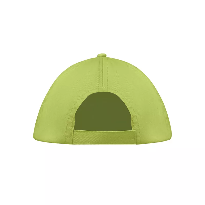 Czapka z daszkiem 5-panelowa z bawełny 160 g/m² BUZZ - Limonka (MO1447-48)