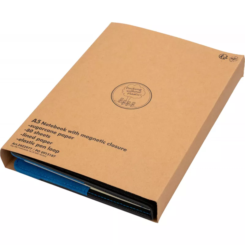 Notes A5 w linie z PU z recyklingu ASUNCION - czerwony (422905)