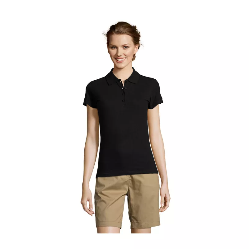 Koszulka polo damska piqué 210 g/m² Sol's PEOPLE - Czarny (S11310-BK)