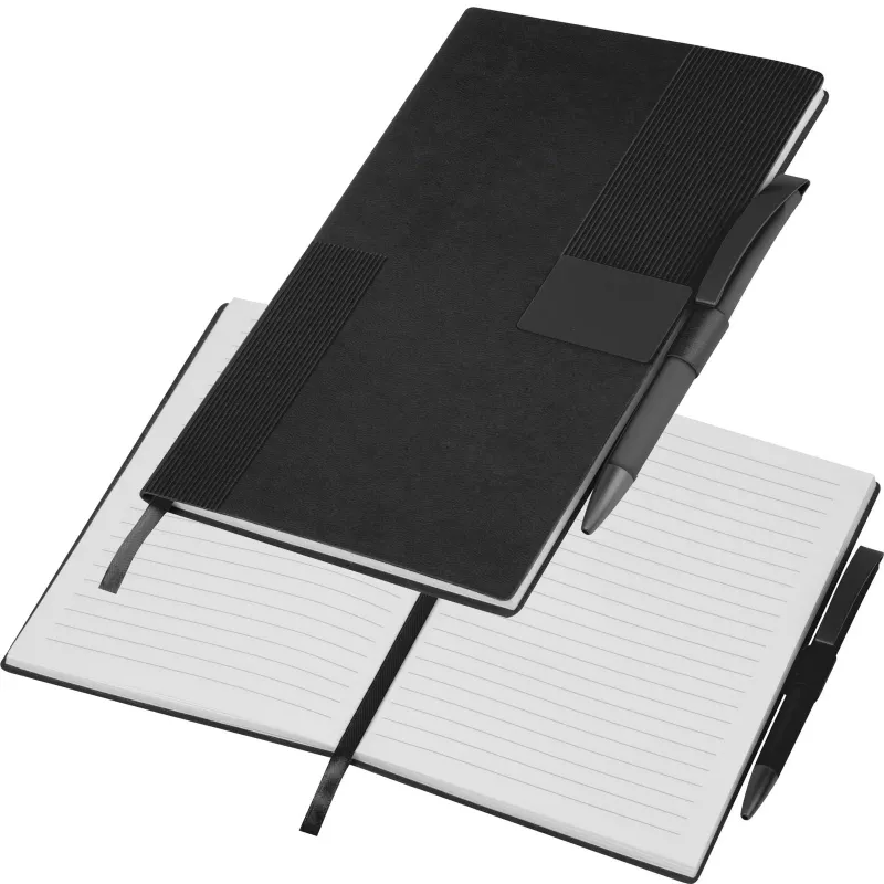 Notes A5 w linie z długopisem MERSIN - czarny (562003)