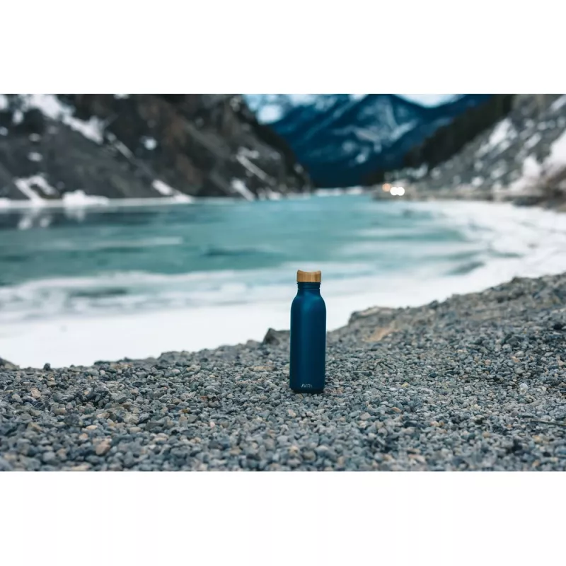 Butelka sportowa 600 ml Avira Alcor, stal nierdzewna z recyklingu - niebieski (P438.065)