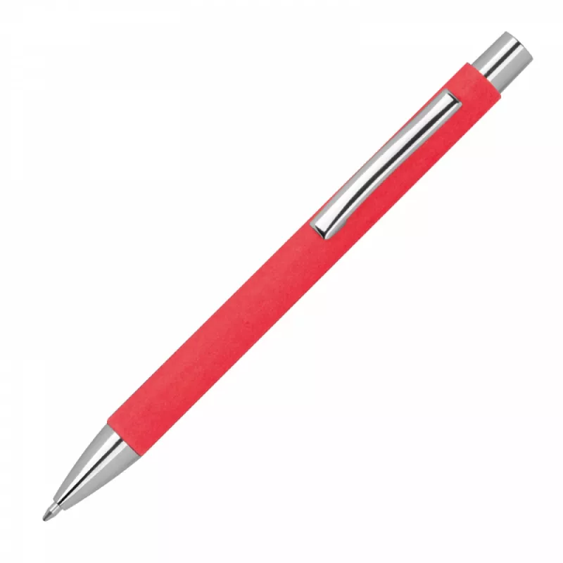 Długopis papierowy z metalowymi elementami - czerwony (1393505)