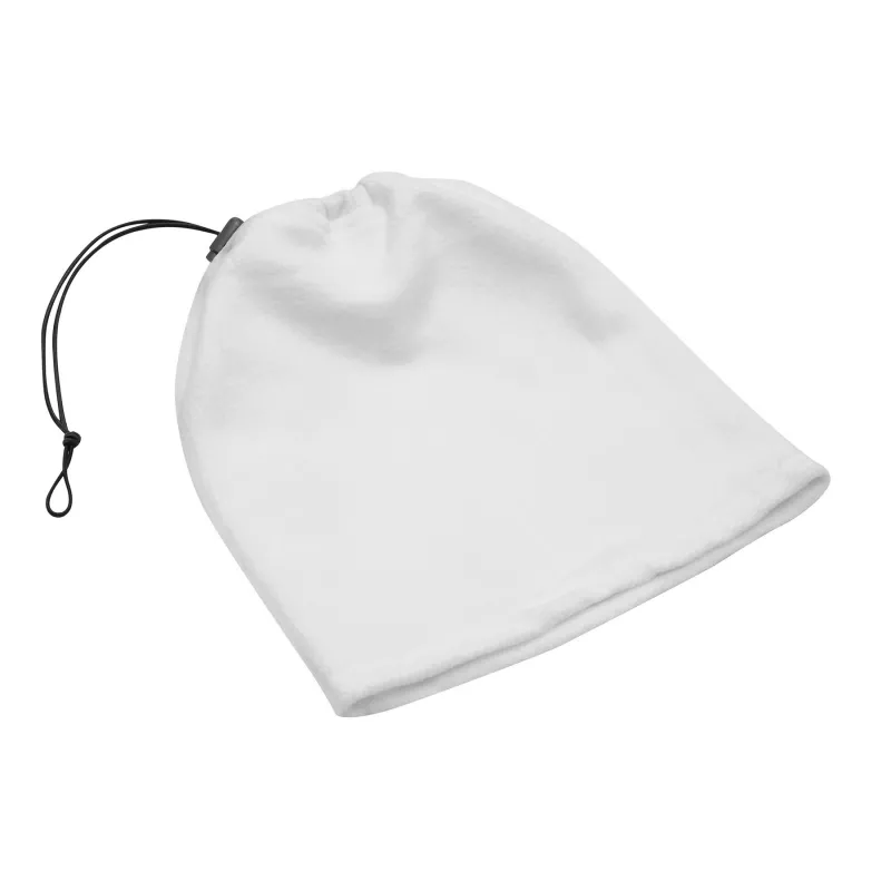 Polarowy szalik-czapka - biały (56-0702720)