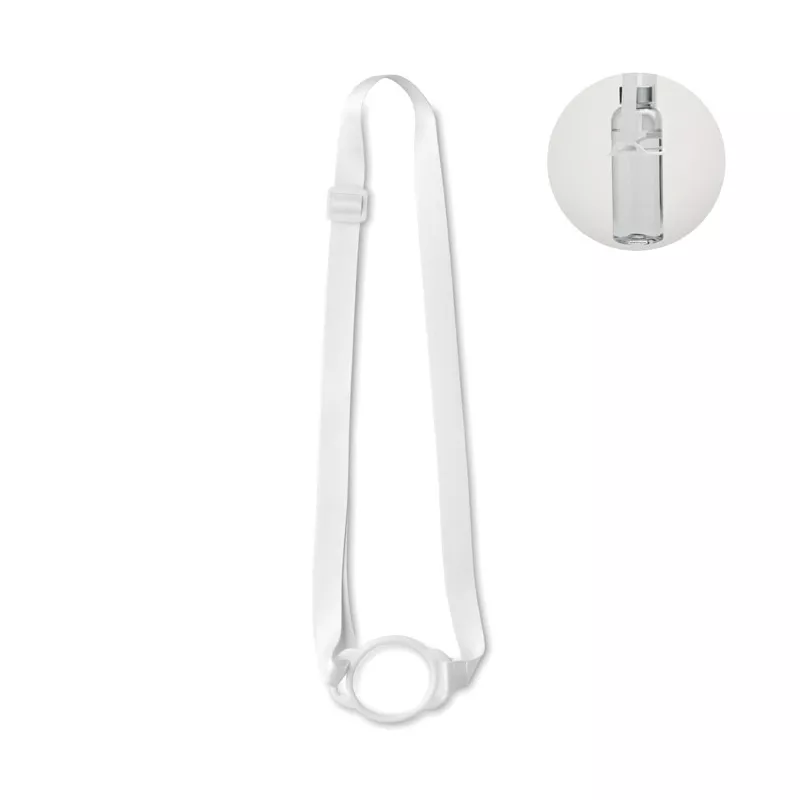 Smycz z uchwytem na kubek LANCUP - Bialy (MO2582-06)
