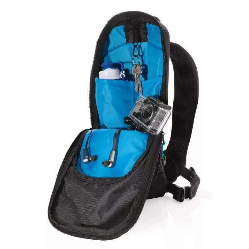 Mały plecak turystyczny Explorer 7l - czarny, niebieski (P760.161)