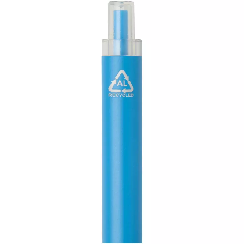 Długopis Spectrum wykonany z recyklingowanego aluminium (niebieski tusz) - Jasnoniebieski (10740450)