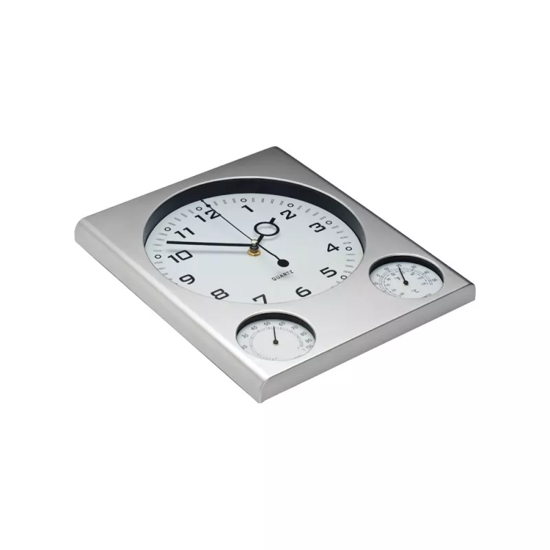 Zegar ścienny plastikowy DEN HAAG - szary (121307)