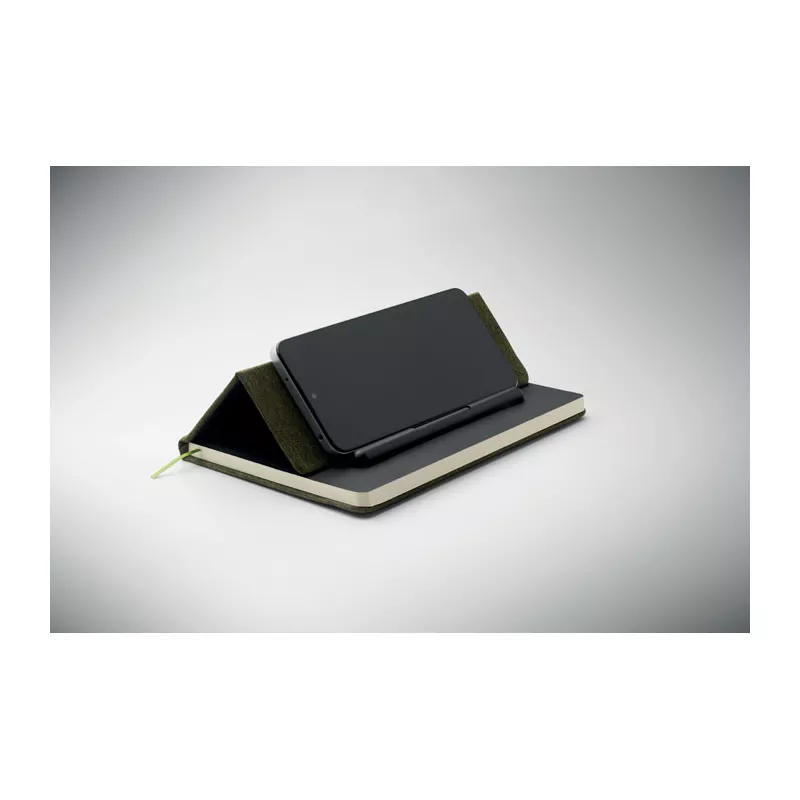 Notes A5 z długopisem 96 kartek w linię RINBOOK - Ciemnozielony (MO2687-60)