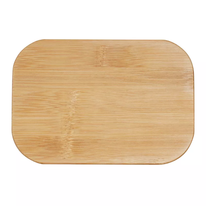 Pudełko na lunch z bambusową pokrywką : pojemność ok. 350 ml - transparentny (56-0306027)